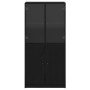 Aparador con puertas madera ingeniería roble negro 68x37x142 cm by , Sideboards - Ref: Foro24-3329301, Price: 154,53 €, Disco...