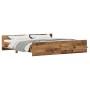 Estructura de cama madera de ingeniería envejecida 200x200 cm | Foro24.es | Tu tienda online para hogar, jardín y más Foro24.es