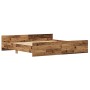Estructura de cama madera de ingeniería envejecida 200x200 cm | Foro24.es | Tu tienda online para hogar, jardín y más Foro24.es