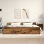 Estructura de cama madera de ingeniería envejecida 200x200 cm | Foro24.es | Tu tienda online para hogar, jardín y más Foro24.es