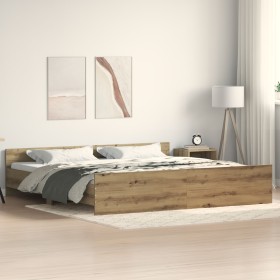 Estructura de cama madera ingeniería roble