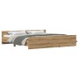 Estructura de cama madera ingeniería roble artisan 200x200 cm | Foro24.es | Tu tienda online para hogar, jardín y más Foro24.es