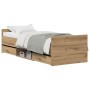 Cama sin colchón madera de ingeniería roble artisan 75x190 cm | Foro24.es | Tu tienda online para hogar, jardín y más Foro24.es