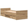 Cama sin colchón madera de ingeniería roble artisan 75x190 cm | Foro24.es | Tu tienda online para hogar, jardín y más Foro24.es