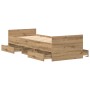Cama sin colchón madera de ingeniería roble artisan 75x190 cm | Foro24.es | Tu tienda online para hogar, jardín y más Foro24.es