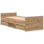 Cama sin colchón madera de ingeniería roble artisan 75x190 cm | Foro24.es | Tu tienda online para hogar, jardín y más Foro24.es