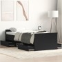 Cama sin colchón madera de ingeniería roble negro 75x190 cm by , Beds and slatted bases - Ref: Foro24-3329308, Price: 182,65 ...