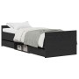 Cama sin colchón madera de ingeniería roble negro 75x190 cm by , Beds and slatted bases - Ref: Foro24-3329308, Price: 182,65 ...