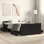 Cama sin colchón madera de ingeniería roble negro 100x200 cm by , Beds and slatted bases - Ref: Foro24-3329326, Price: 203,33...