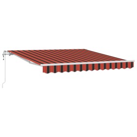 Toldo Retráctil Automático Naranja y Marrón 300x250 cm by , Awnings - Ref: Foro24-3329939, Price: 298,37 €, Discount: %