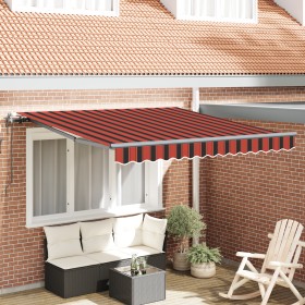 Toldo Retráctil Automático en Naranja y Marrón
