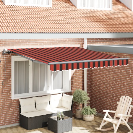 Toldo Retráctil Automático en Naranja y Marrón, 300x250 cm | Foro24.es | Tu tienda online para hogar, jardín y más Foro24.es