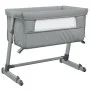 Cradle with light gray linen fabric mattress by vidaXL, Cribs and beds for children - Ref: Foro24-10295, Price: 111,67 €, Dis...