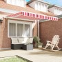 Toldo Retráctil Manual Rayas Rojas y Blancas 300x250 cm by , Awnings - Ref: Foro24-3329979, Price: 205,94 €, Discount: %