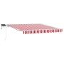 Toldo Retráctil Manual con LED Rojo y Blanco 300x250 cm | Foro24.es | Tu tienda online para hogar, jardín y más Foro24.es