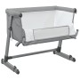 Cradle with light gray linen fabric mattress by vidaXL, Cribs and beds for children - Ref: Foro24-10295, Price: 113,05 €, Dis...