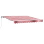 Toldo Retráctil Automático Rojo y Blanco 300x250 cm by , Awnings - Ref: Foro24-3329981, Price: 278,61 €, Discount: %