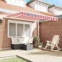 Toldo Retráctil Automático Rojo y Blanco 300x250 cm by , Awnings - Ref: Foro24-3329981, Price: 278,61 €, Discount: %