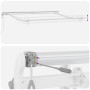Toldo Retráctil Automático Rojo y Blanco 300x250 cm by , Awnings - Ref: Foro24-3329981, Price: 278,61 €, Discount: %