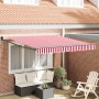 Toldo Retráctil Automático Rayas Rojas y Blancas 300x250 cm by , Awnings - Ref: Foro24-3329990, Price: 295,02 €, Discount: %