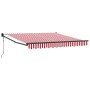 Toldo Retráctil Automático Rayas Rojas y Blancas 300x250 cm by , Awnings - Ref: Foro24-3329990, Price: 295,02 €, Discount: %