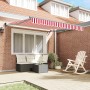 Toldo Retráctil Automático Rayas Rojas y Blancas 300x250 cm by , Awnings - Ref: Foro24-3329990, Price: 295,02 €, Discount: %