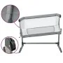Cradle with light gray linen fabric mattress by vidaXL, Cribs and beds for children - Ref: Foro24-10295, Price: 111,67 €, Dis...