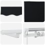 Toldo Retráctil Manual con LED Negro 300x250 cm,  Tela de Reemplazo para Toldo de 3x2.5 m Marco Negro | Foro24.es | Tu tienda online para hogar, jardín y más Foro24.es
