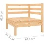Zweiplätziges Massivholz-Gartensofa aus Kiefer. von vidaXL, Outdoor-Sofas - Ref: Foro24-3082387, Preis: 91,31 €, Rabatt: %