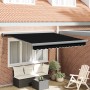 Toldo Retráctil Manual Negro 300x250 cm, Tela de Reemplazo para Toldo para marco de 3x2.5 m Negro by , Awnings - Ref: Foro24-...