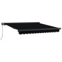 Toldo Retráctil Manual Negro 300x250 cm, Tela de Reemplazo para Toldo para marco de 3x2.5 m Negro by , Awnings - Ref: Foro24-...