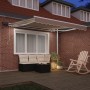 Toldo Manual Retráctil con LED Beige 300x250 cm, Tela de Reemplazo para Toldo de 3x2.5 m Beige by , Awnings - Ref: Foro24-333...