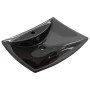 Rectangular ceramic sink with black faucet and drain hole. by vidaXL, Sinks - Ref: Foro24-140689, Price: 89,71 €, Discount: %