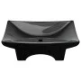 Rectangular ceramic sink with black faucet and drain hole. by vidaXL, Sinks - Ref: Foro24-140689, Price: 89,71 €, Discount: %
