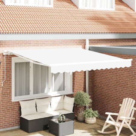 Toldo Retráctil Manual Blanco 300x250 cm,  Tela de Repuesto para Toldos de 3x2,5 m Blanco | Foro24.es | Tu tienda online para hogar, jardín y más Foro24.es