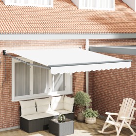 Toldo manual retráctil Blanco 300x250 cm, Tela de repuesto para toldo para marco de 3x2.5 m Blanco by , Awnings - Ref: Foro24...
