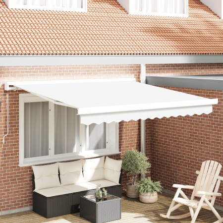 Toldo Retráctil Manual Blanco 300x250 cm,  Tela de Reemplazo para Toldo de 3x2.5 m Blanco | Foro24.es | Tu tienda online para hogar, jardín y más Foro24.es