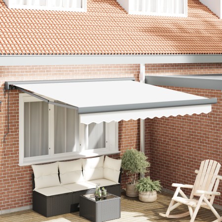 Toldo Retráctil Automático Blanco 300x250 cm, Tela de reemplazo para toldo  para estructura de 3x2.5 m Blanca | Foro24.es | Tu tienda online para hogar, jardín y más Foro24.es