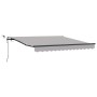 Toldo retráctil automático de con LED gris claro 300x250 cm, Tela de repuesto para toldo de 3x2.5 m gris claro by , Awnings -...