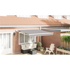Toldo Retráctil Automático Gris Claro 300x250 cm, Tela de Reemplazo para Toldo de 3x2.5 m Gris Claro by , Awnings - Ref: Foro...
