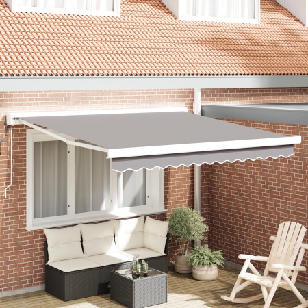Toldo Retráctil Automático Gris Claro 300x250 cm, Tela de Repuesto para Toldo para Marco de 3x2,5 m Gris Claro by , Awnings -...
