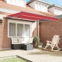 Toldo Retráctil Automático Rojo 300x250 cm, Tela de Repuesto para Toldo de 3x2.5 m Rojo by , Awnings - Ref: Foro24-3330147, P...