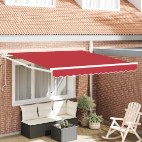 Toldo Retráctil Automático Rojo 300x250 cm