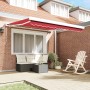 Toldo retráctil manual rojo 300x250 cm, Tela de reemplazo para toldo para marco de 3x2.5 m rojo by , Awnings - Ref: Foro24-33...