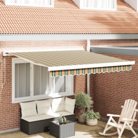 Toldo manual retráctil Verde y Amarillo 300x250 cm, Tela de reemplazo para toldo de 3x2.5 m Marco Verde y Amarillo by , Awnin...