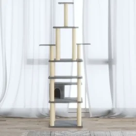 Cat scratching post with light gray sisal posts 183 cm by vidaXL, Cat furniture - Ref: Foro24-171483, Price: 80,90 €, Discoun...