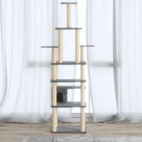 Katzenkratzbaum mit hellgrauen Sisalstämmen, 183 cm von vidaXL, Katzenmöbel - Ref: Foro24-171483, Preis: 82,01 €, Rabatt: %
