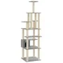 Cat scratching post with light gray sisal posts 183 cm by vidaXL, Cat furniture - Ref: Foro24-171483, Price: 80,90 €, Discoun...