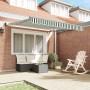 Toldo Retráctil Automático  Verde y Blanco 300x250 cm, Tela de Reemplazo para Toldo  para Estructura de 3x2.5 m Verde y Blanco | Foro24.es | Tu tienda online para hogar, jardín y más Foro24.es