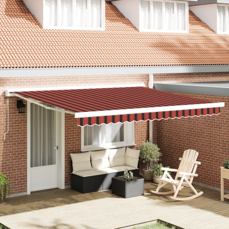 Toldo Retráctil Manual Naranja y Marrón 350x250 cm | Foro24.es | Tu tienda online para hogar, jardín y más Foro24.es